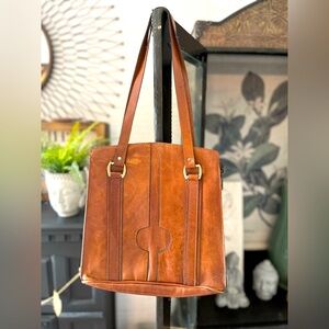 Vintage leather tote